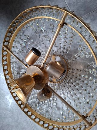 Lámpara de cristales años 80