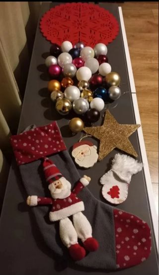 Adornos Navidad: Bola, Estrella, Calcetín