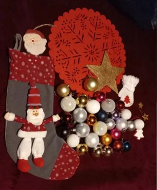 Adornos Navidad: Bola, Estrella, Calcetín