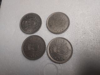 4 monedas de 50 pesetas año 1975