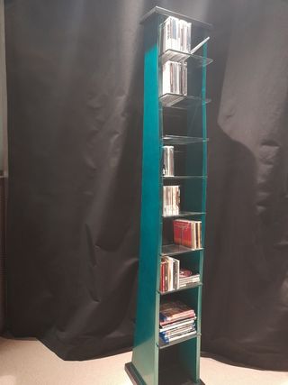 Estanteria CD/DVD - Madera y cristal