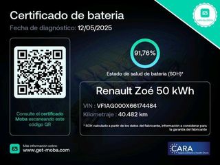 Renault Zoe Intens R135 Batería 50kWh 99 kW (135 CV)