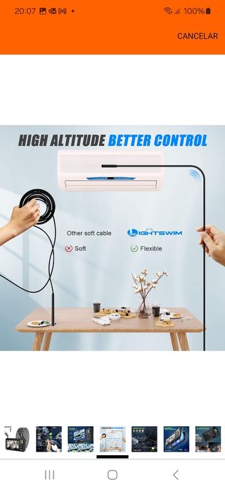 Endoscopio industrial con pantalla HD cable 5 m nu