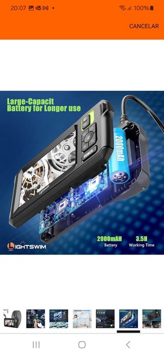 Endoscopio industrial con pantalla HD cable 5 m nu