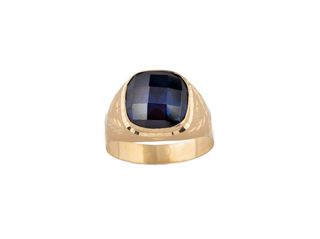 sello oro 18k con piedra con circonita