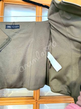 Top palabra de honor khaki zara
