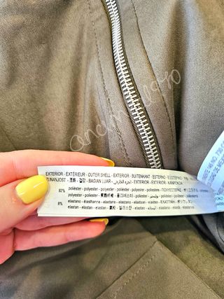 Top palabra de honor khaki zara