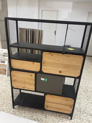 Estantería industrial metal-madera