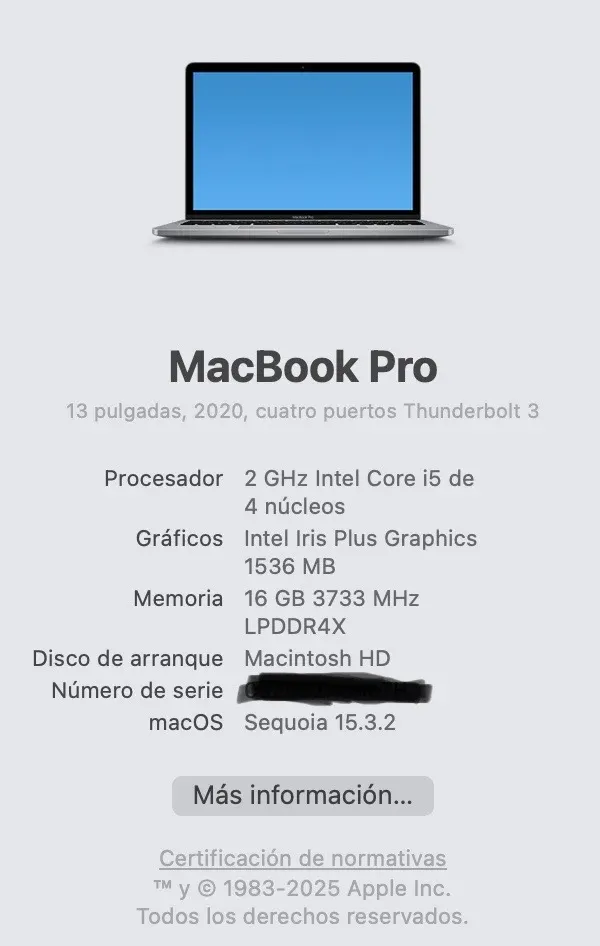 Apple MacBook Pro 13" 16gb RAM 512 SSD - Impecable