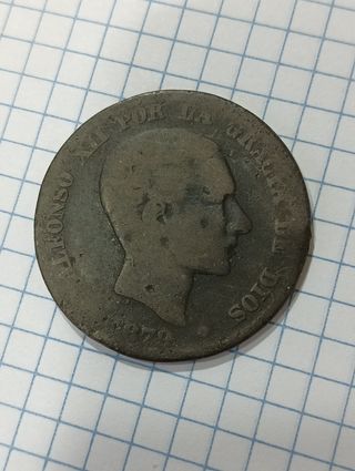 Moneda 10 céntimos Alfonso XII 1879