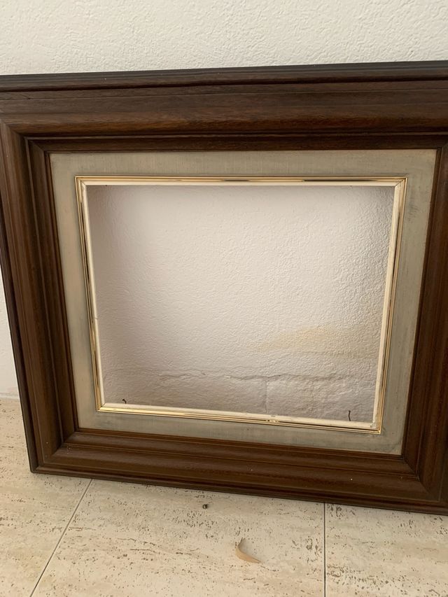 Marco madera marrón-dorado 76/68 ex 46/38 interior