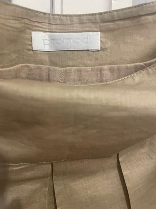 Falda beige y negra Promod