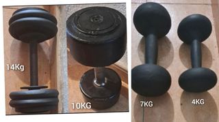 PESAS 35KG 4 MANCUERNAS 14KG 10KG 7KG 4KG