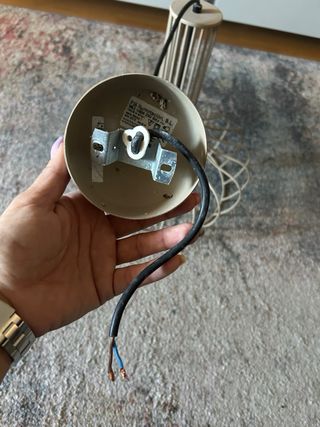 Lámpara techo metal beige