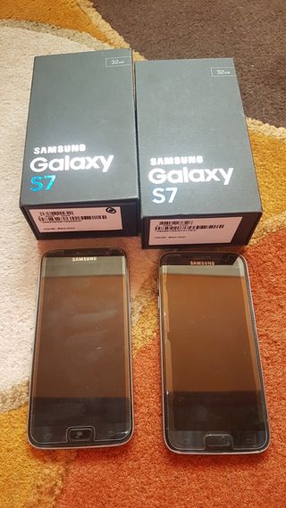 2 Samsung Galaxy S7 negros Leer bien descripcion!