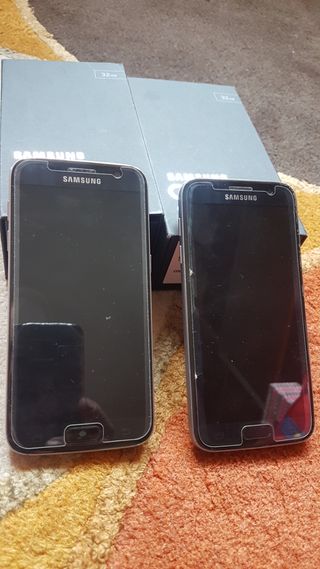 2 Samsung Galaxy S7 negros Leer bien descripcion!