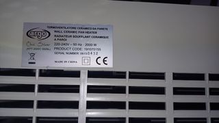 Termoventilatore Ceramico Argo Chic Silver 2000W