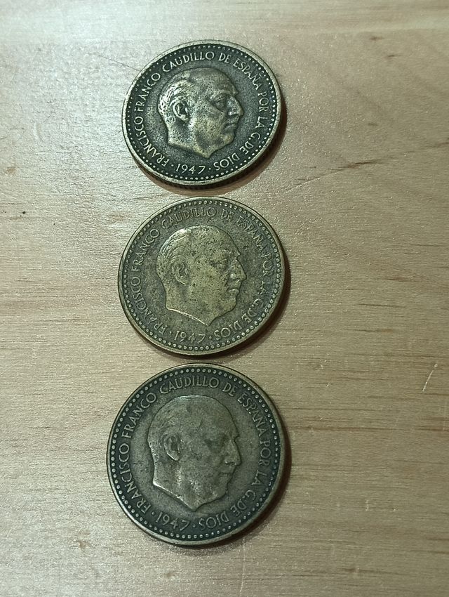 Monedas 1 Peseta Franco 1947