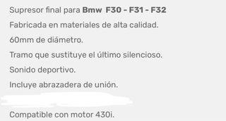 Supresor del silenciador final BMW