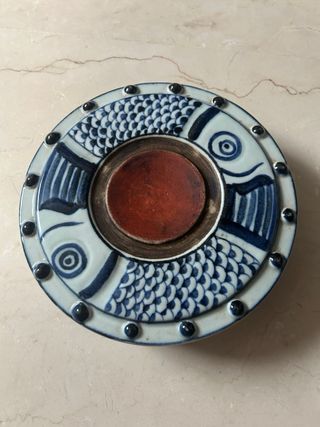 Antiguo tintero porcelana chino 青花 china colección