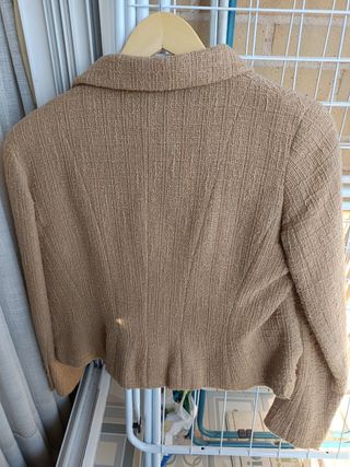 Chaqueta Purificación García Beige Talla 42