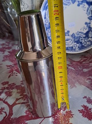 Shaker vintage anni 70 in acciaio inox