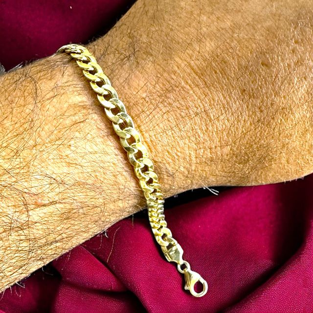 Pulsera Barbado Especial 8.00 mm Oro 18 Kilates