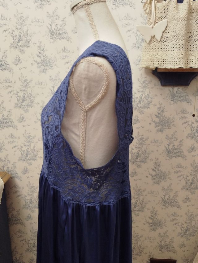 Camicia da notte vintage con pizzo Made in Italy