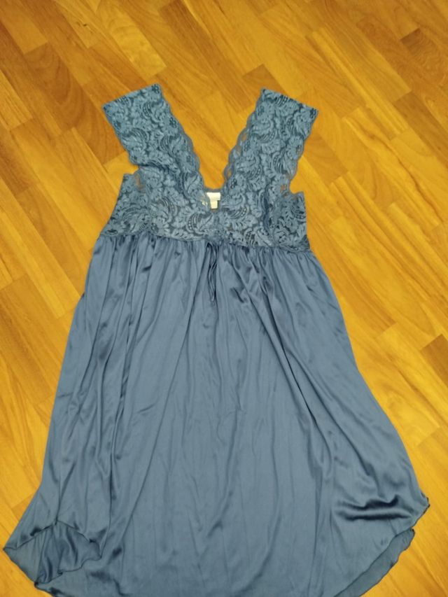 Camicia da notte vintage con pizzo Made in Italy