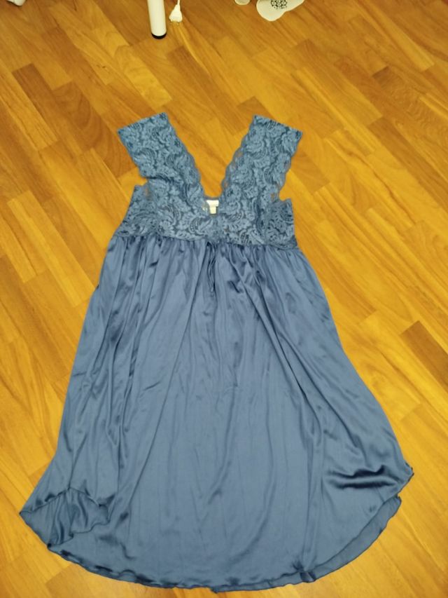 Camicia da notte vintage con pizzo Made in Italy