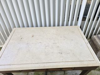 Mesa antigua mármol-madera