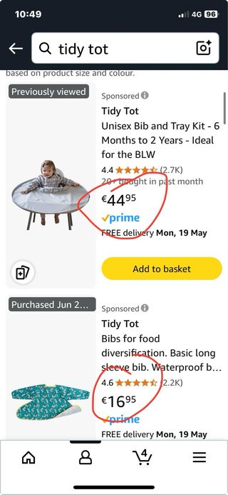 Tidy Tot Bib Tray Babero Bandeja Baby Led Weaning