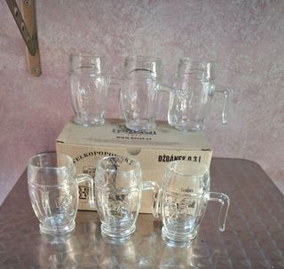 Boccali birra in vetro