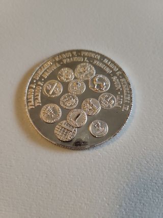 Medaglia Argento Euro 2002  50 grammi