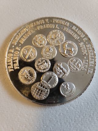 Medaglia Argento Euro 2002  50 grammi