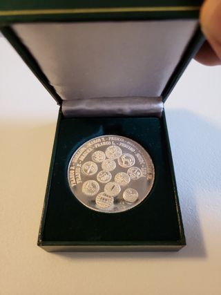 Medaglia Argento Euro 2002  50 grammi