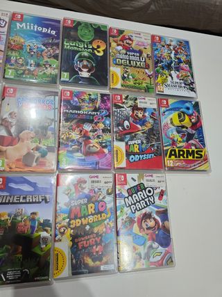 Cajas vacías Nintendo switch juegos 