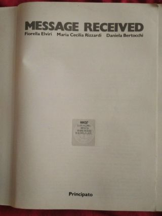 2 Libri di testo +Workbook - Message Received -