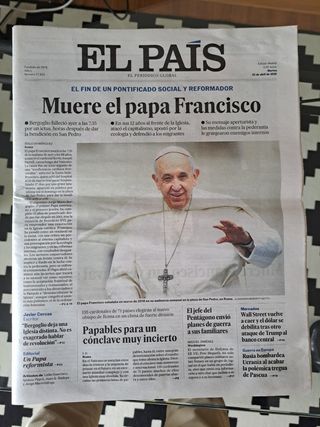 Periodico El País muerte del Papa Francisco