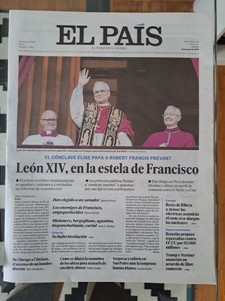 Periodico El Pais elección Papa León XIV