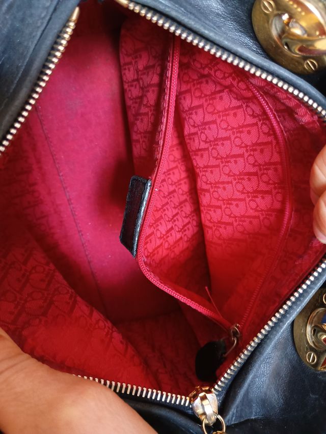 Borsa nera in pelle Christian Dior