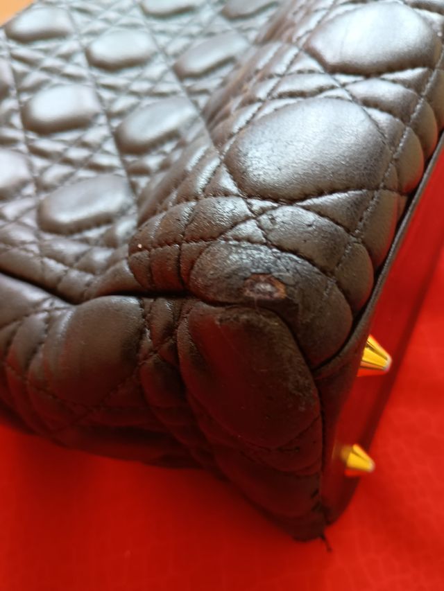 Borsa nera in pelle Christian Dior