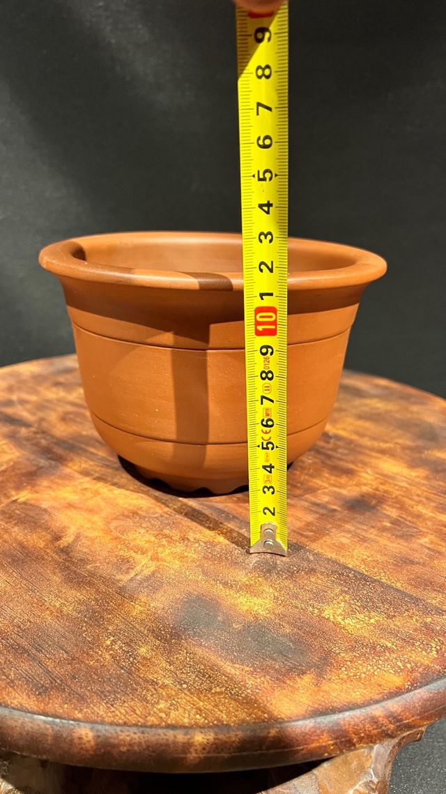 MACETA CASCADA BONSAI REDONDA YIXING SIN ESMALTE