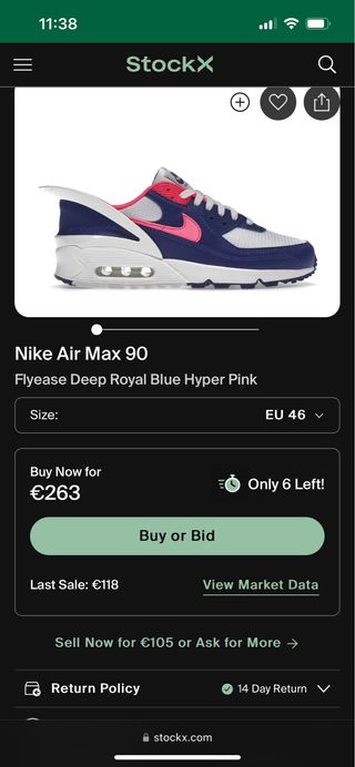 nike air max 90 flyease deep royal blue hyper pink