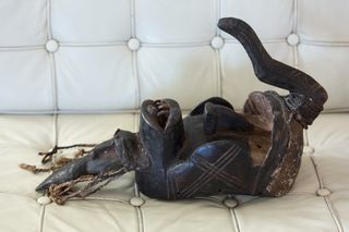 Máscara antigua de la etnia Krahn. Liberia.