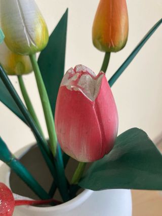 8 fiori in legno lavabili