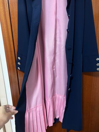 Gabardina azul marino retro. 