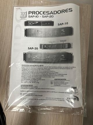 LIMITADOR SONIDO ELAN SAP 10