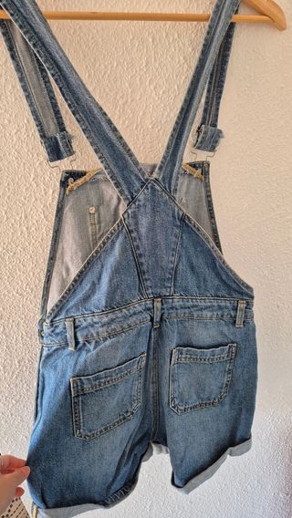 Salopette vaquera corta azul