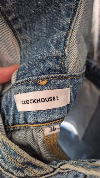 Salopette vaquera corta azul